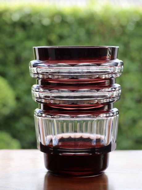 Val St Lambert crystal 'Formose' vase by J.Simon