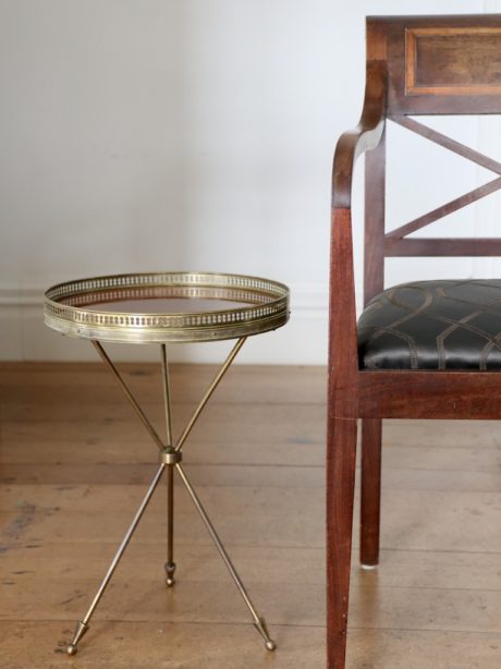 English mid century Brass Tripod Tray Table