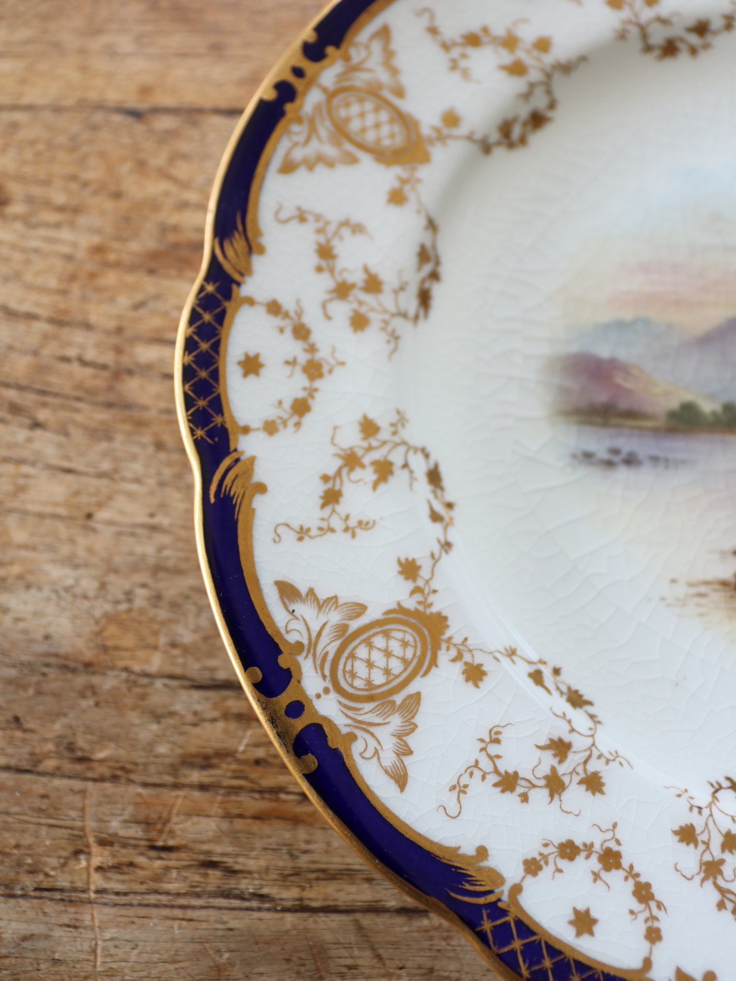 Antique English Coalport landscape plates – European Antiques