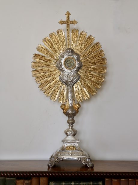 19th century silver gilt French Monstrance