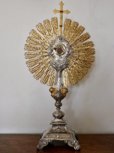 19th century silver gilt French Monstrance