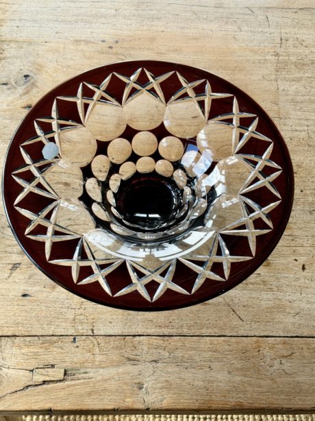 A crystal Val St Lambert display dish c.1940