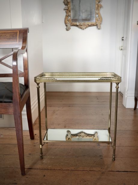 A mid-century two tiered occasional table
