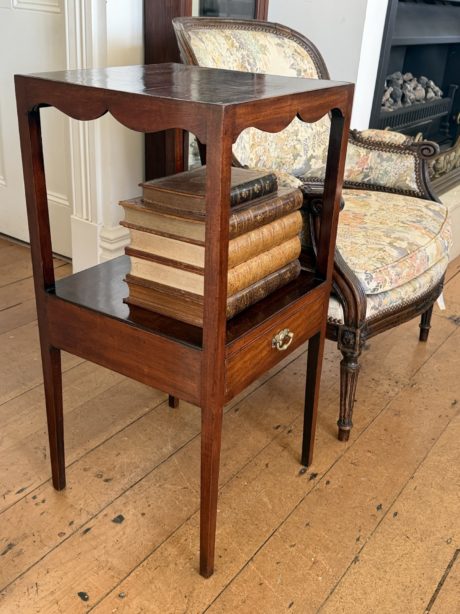 Antique George III mahogany bedside table