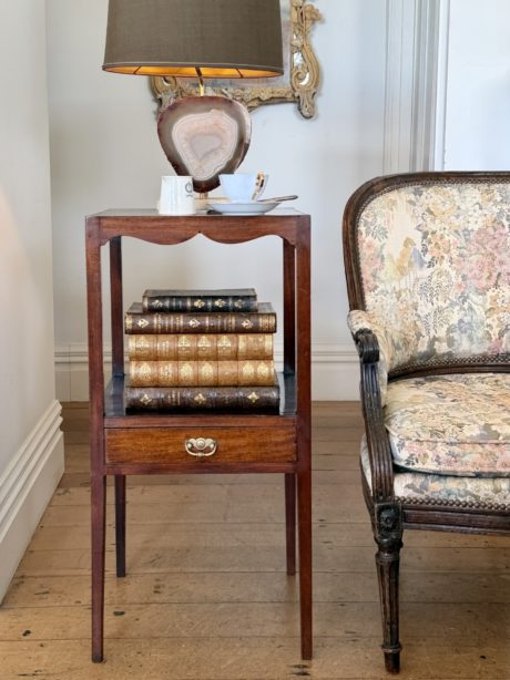 Antique George III mahogany bedside table