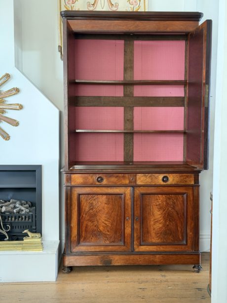 Antique Louis Philippe Flame Mahogany Cabinet